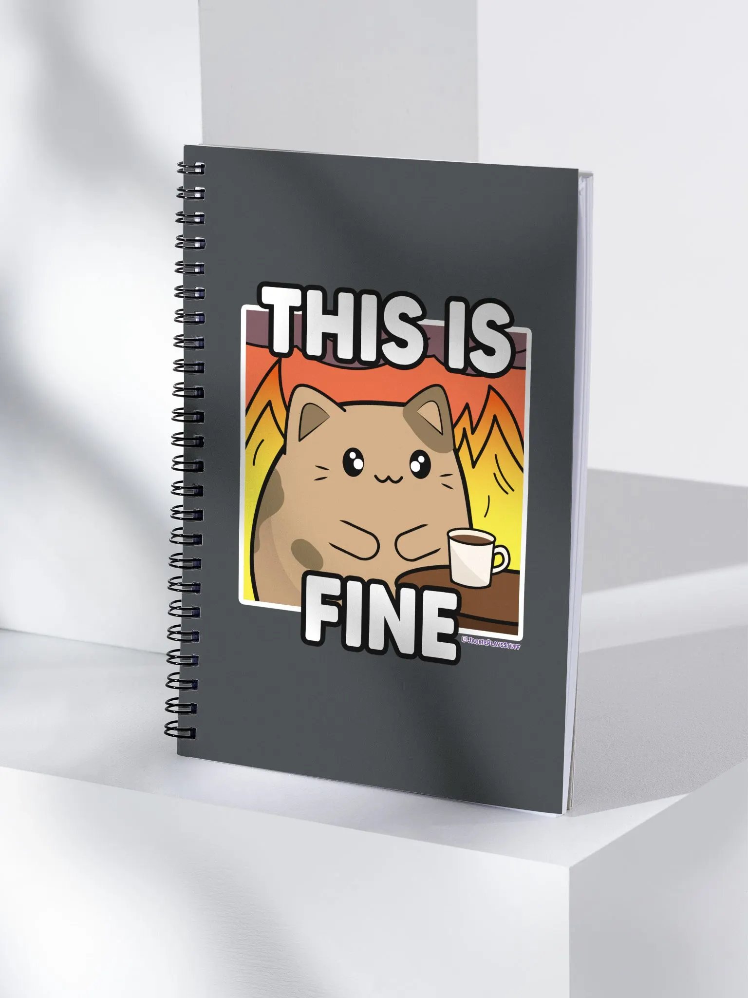 This is Fine Spiral Notebook - Grey product image (4)