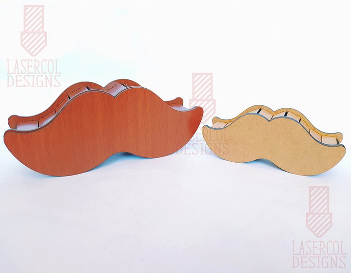 Mustache Shaped Father's Day Gift Boxes (2 Sizes) - Laser Cut Files product image (2)