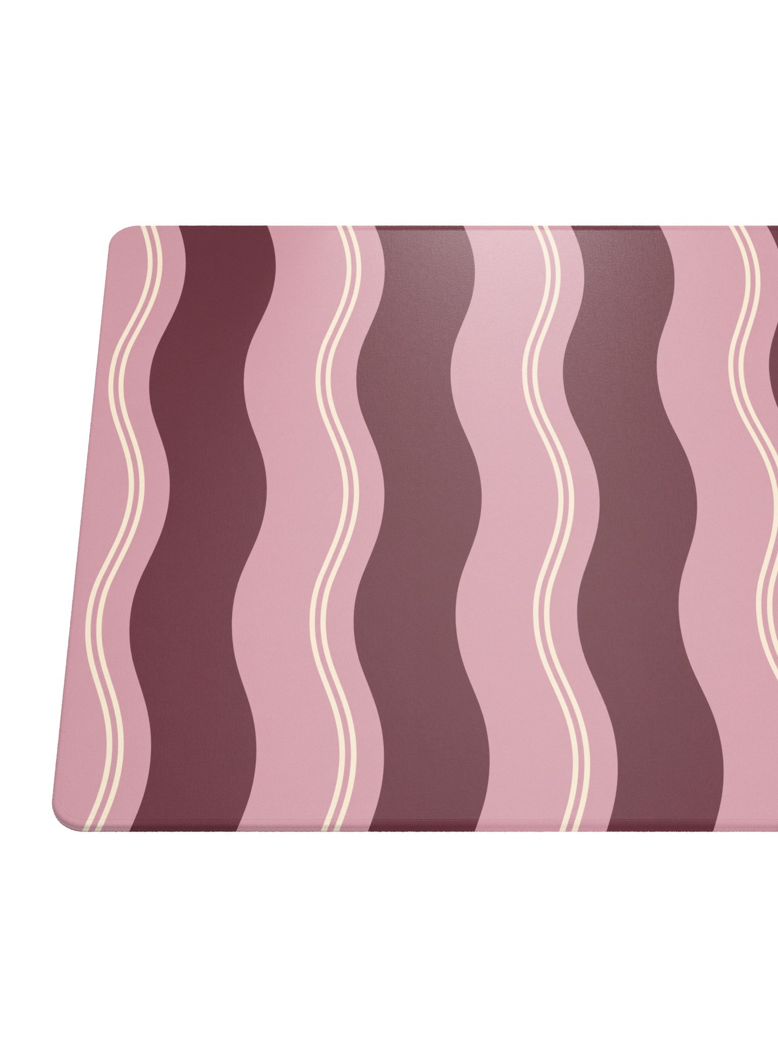 Rose Ribbon Gaming Mouse Pad — Pink & Burgundy Stripes product image (7)