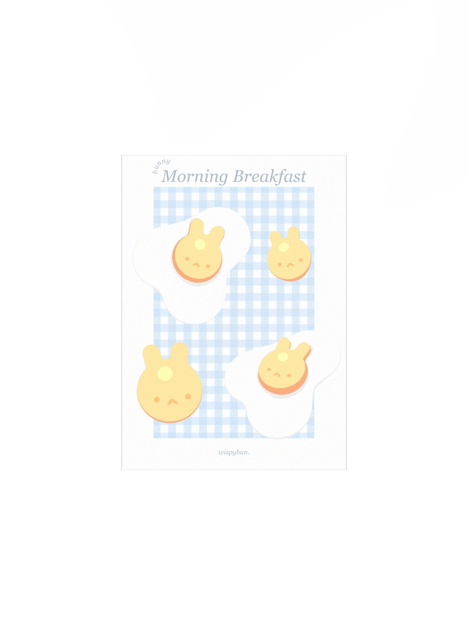 Bunny Morning Breakfast (Blue) Print product image (2)