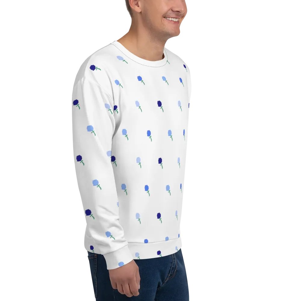 Blue Rose Patterned Sweatshirt product image (4)