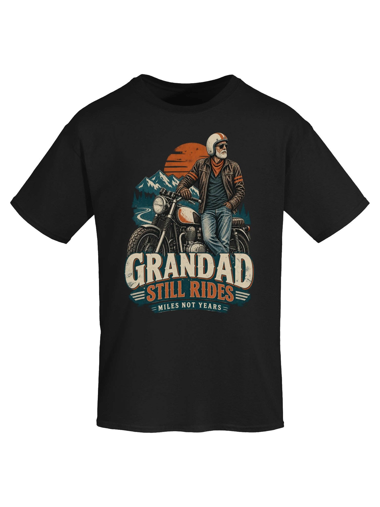 Grandad Still Rides – Miles Not Years Biker T-Shirt product image (5)