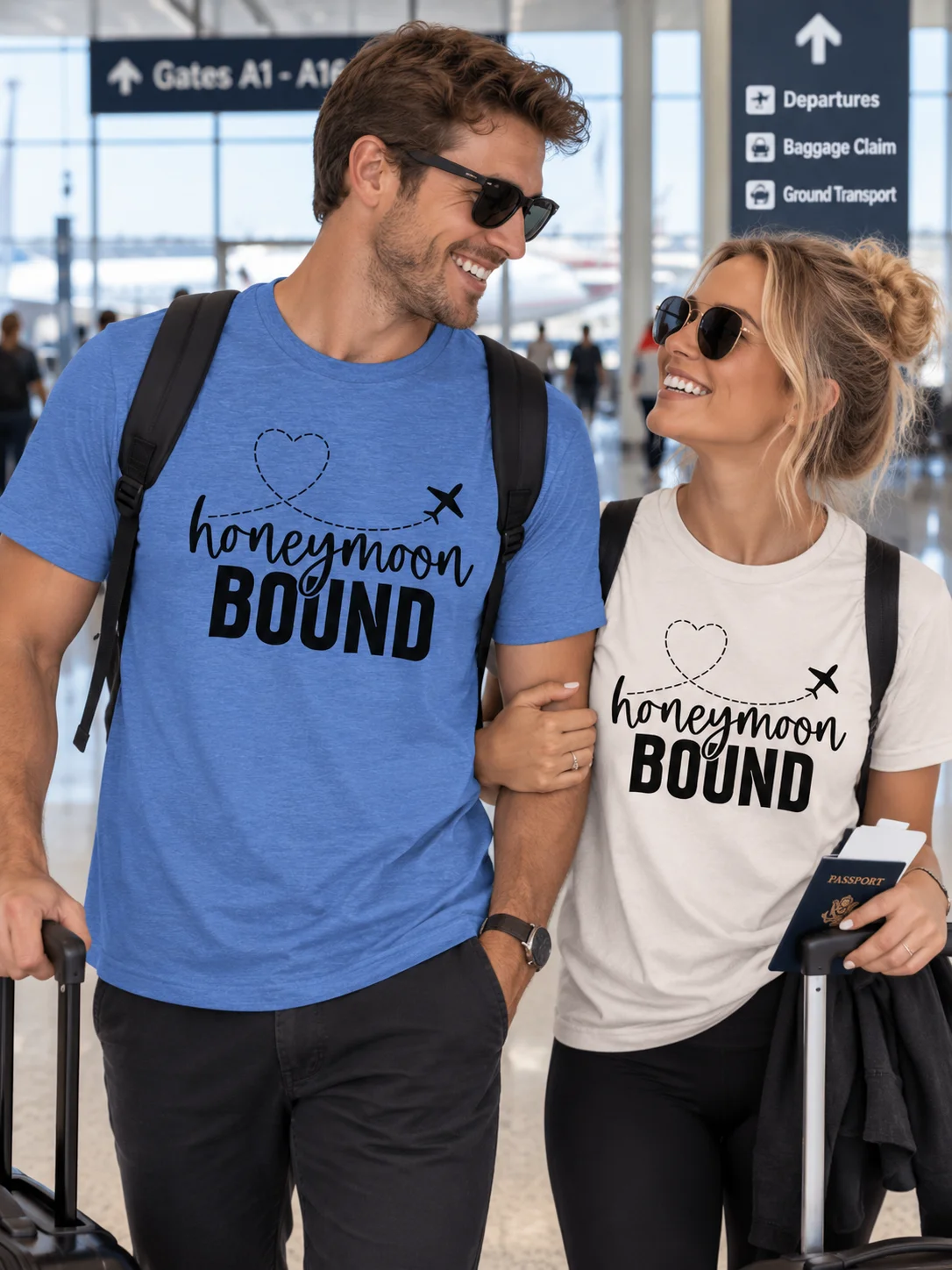 Honeymoon Bound T-Shirt | Newlywed Travel Tee product image (111)