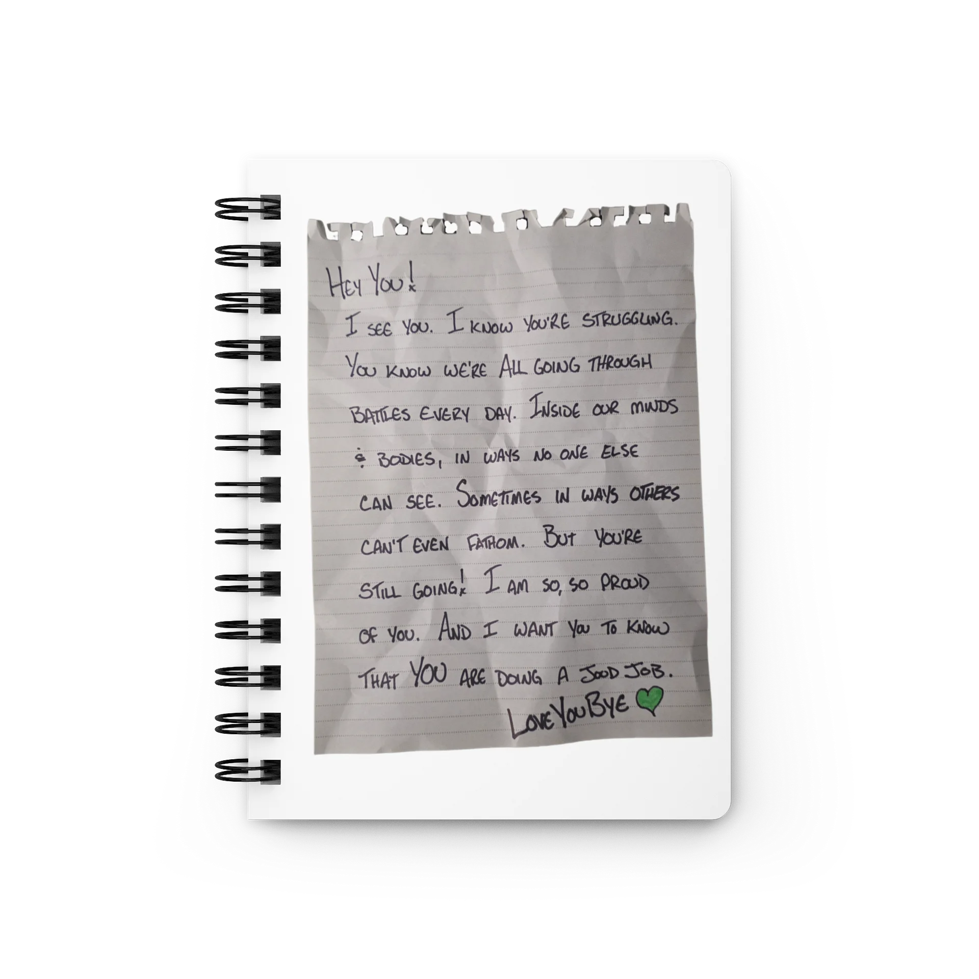 LoveYouBye💚 "Sign Off" Spiral Bound Journal product image (1)