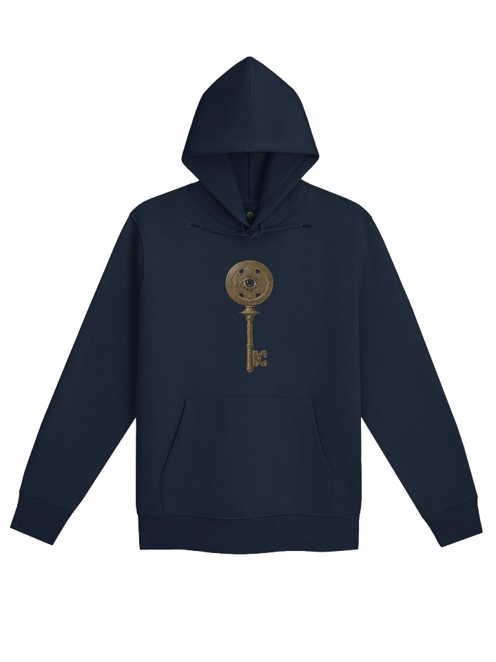 The Gatekeeper’s Key – French Navy Legacy Edition (Front & Back Print) | Organic Hoodie product image (1)