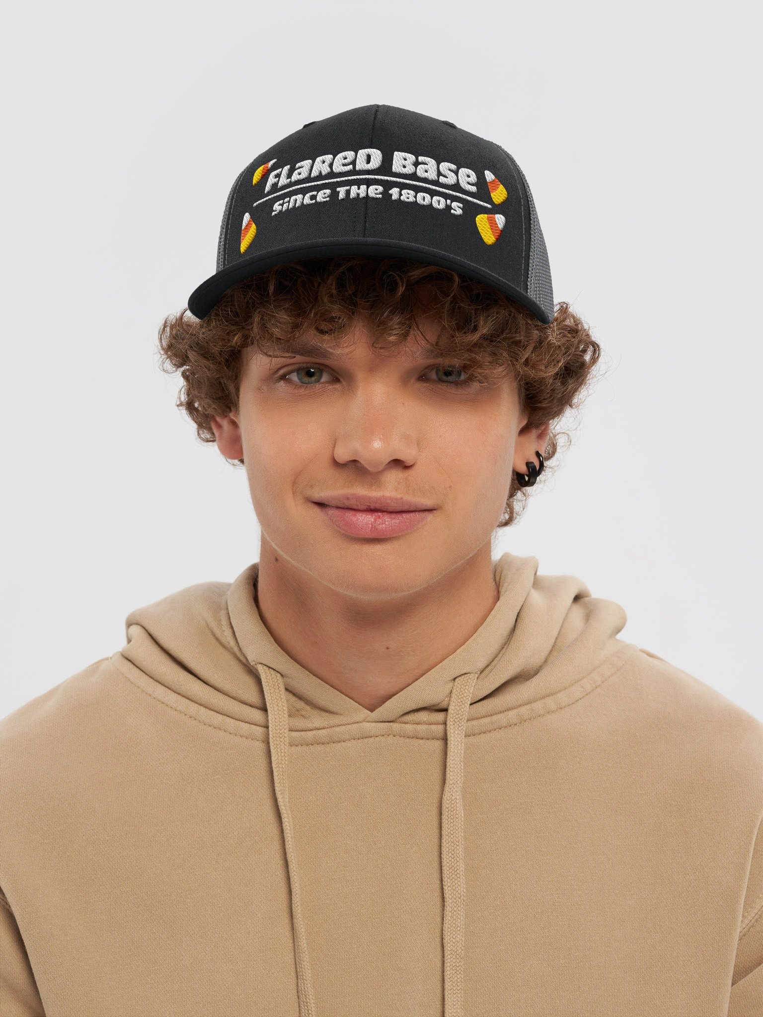 Candycorn Flared Base Mesh Trucker Hat product image (25)