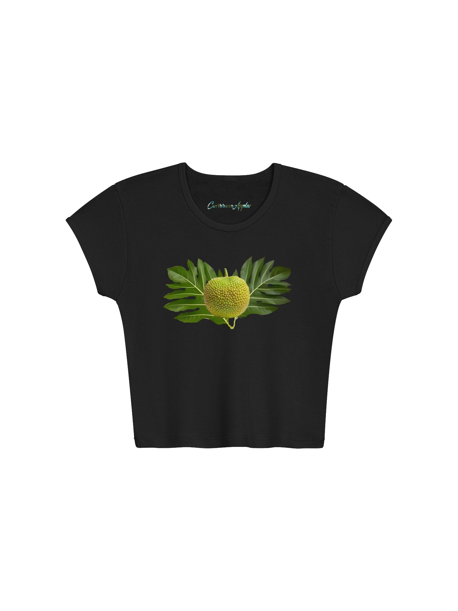 CaribbeanApples - The Mighty Breadfruit | Womens Ribbed Baby Tee Crop Top | 5 Colors product image (1)