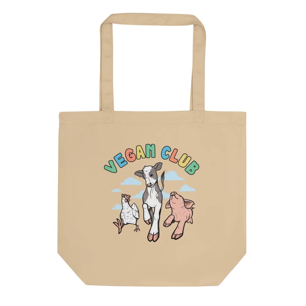 Vegan Club organic cotton tote product image (1)