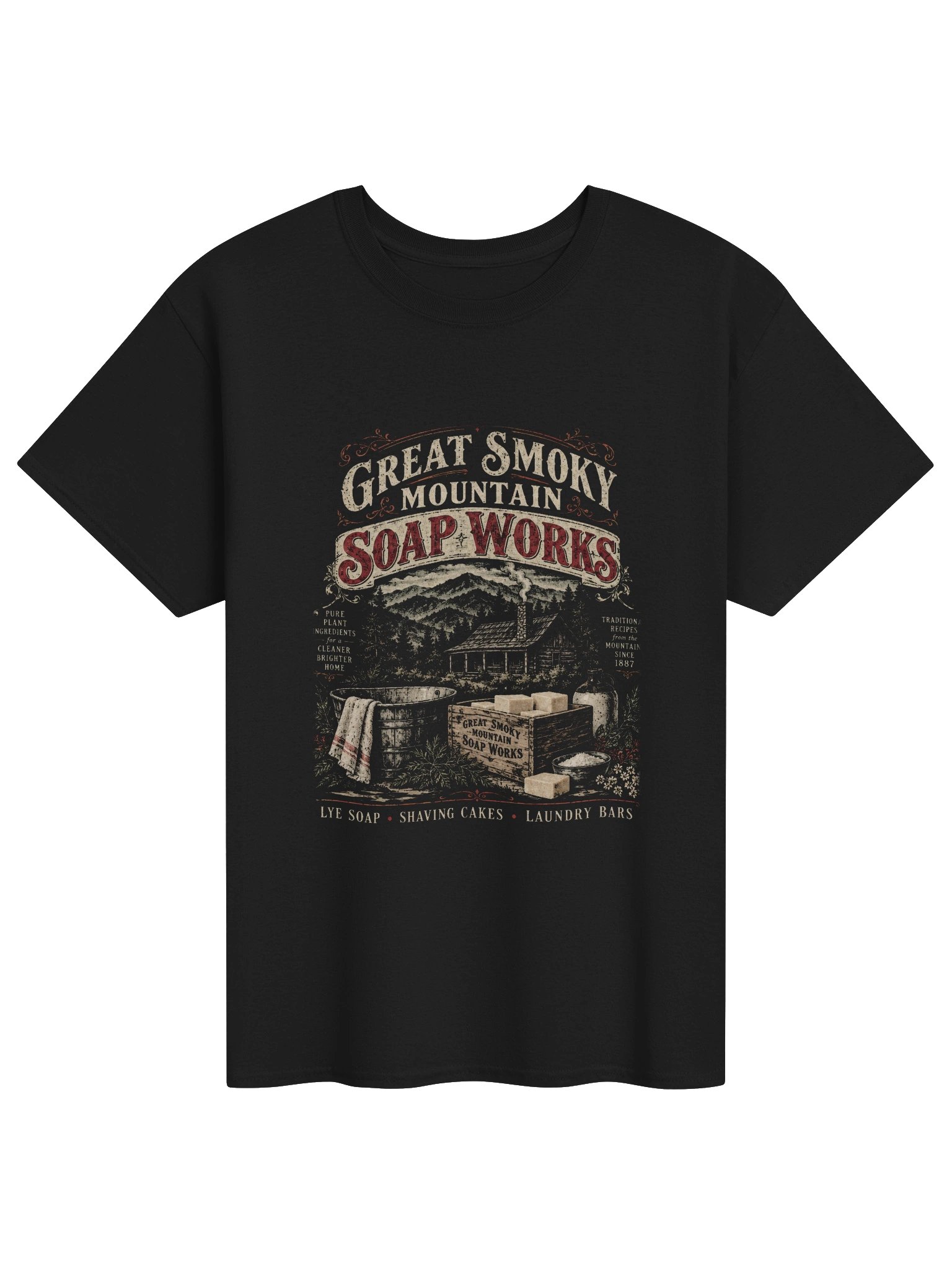 Great Smoky Mountain Soap Works Vintage T-Shirt – Appalachian Heritage Graphic Tee product image (1)