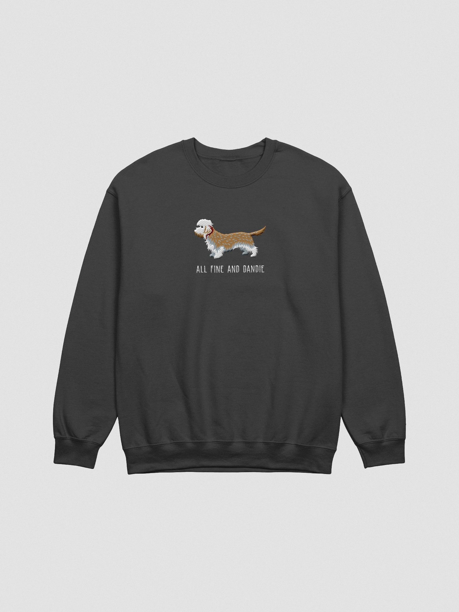All Fine and Dandie Sweatshirt (Embroidered) of a Dandie Dinmont Terrier(Mustard) product image (4)