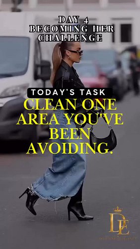 💋 DAY 4 OF THE BECOMING HER CHALLENGE 💋

Today’s Task:

✨ Clean one area you’ve been avoiding.

That drawer.
That closet.
Tha...