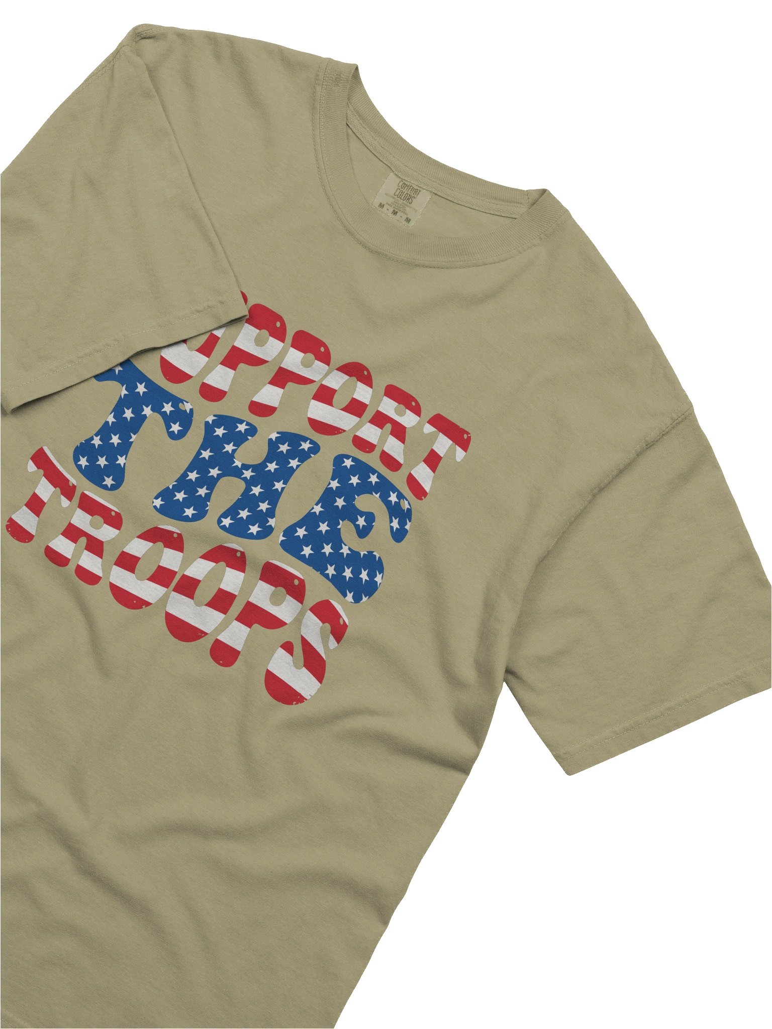 Support The Troops USA Flag Retro Wavy T-Shirt - Patriotic Military Shirt product image (45)