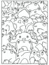 colouring page : frog and bird stack