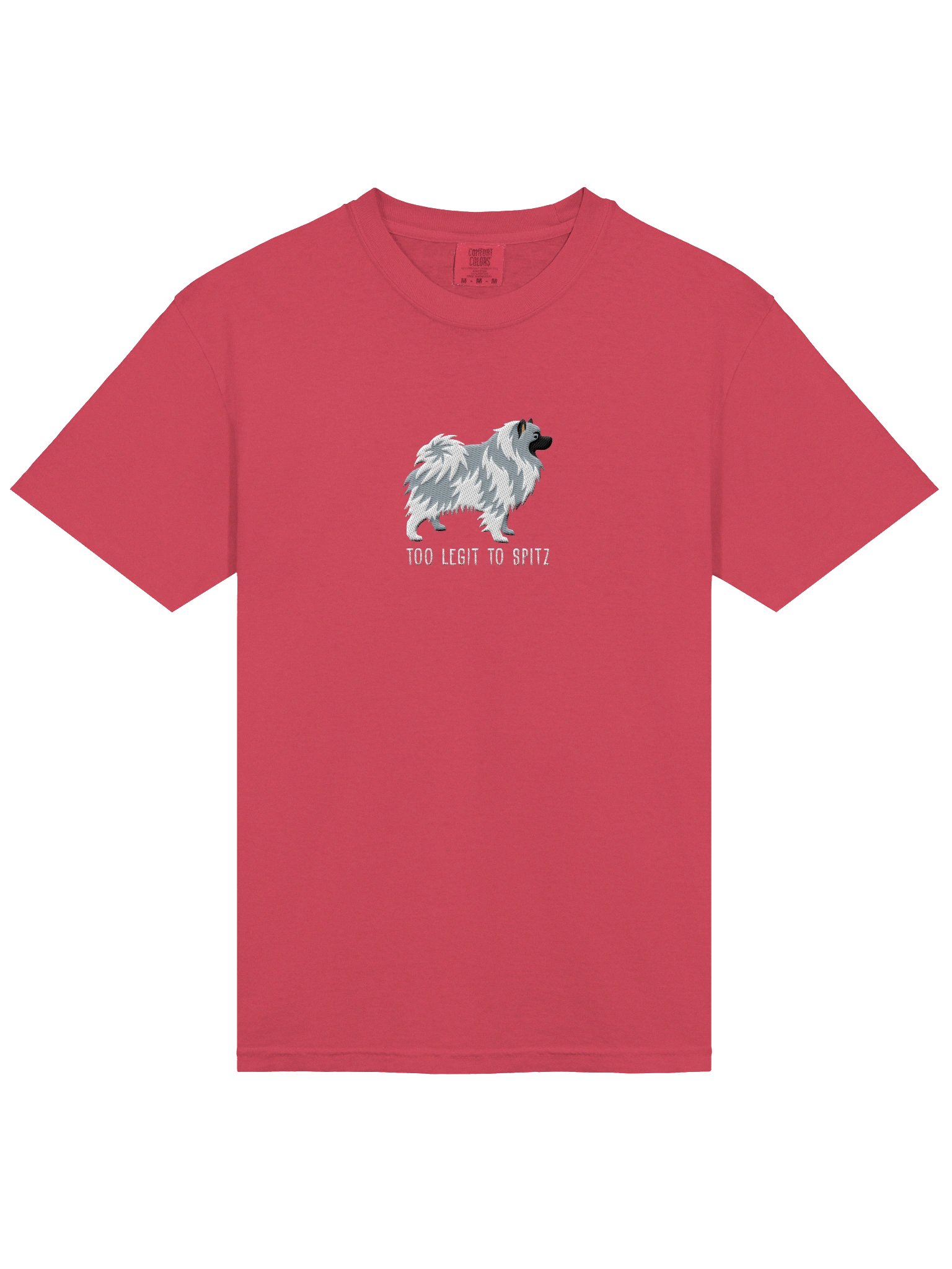 Too Legit to Spitz T-Shirt(Embroidered) of a Keeshond(Blue) product image (6)