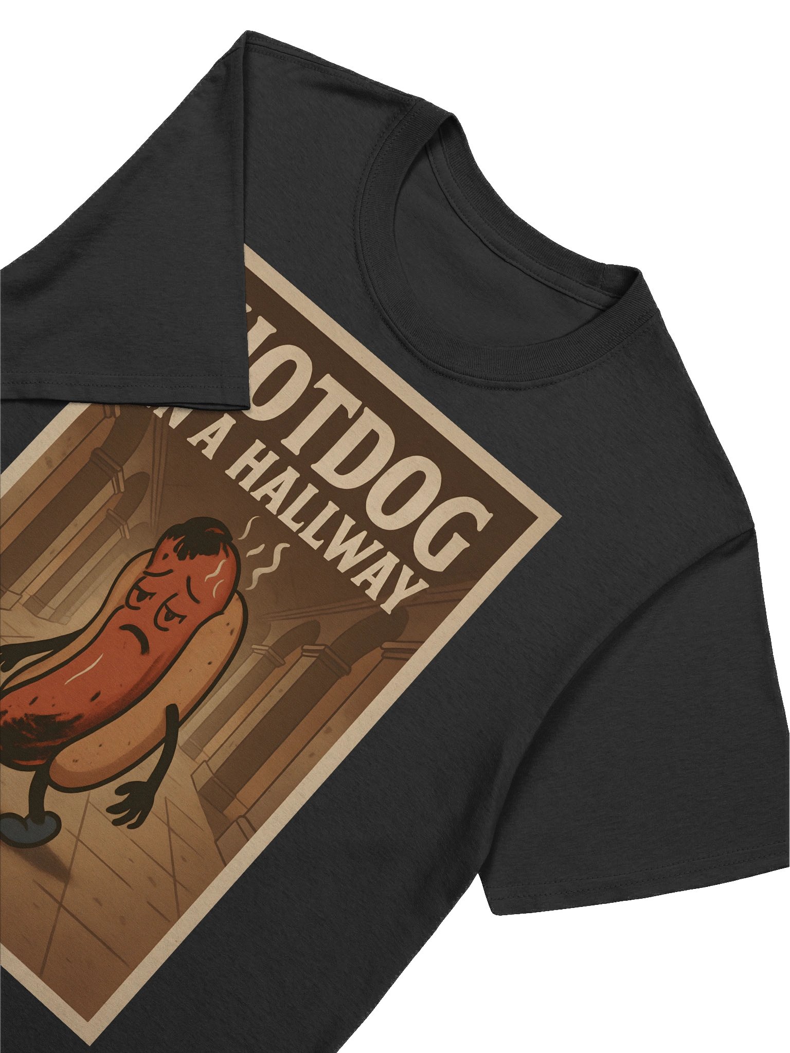 🔥 Hotdog in a Hallway T-Shirt – Funny Burnt Hotdog Meme Tee product image (7)