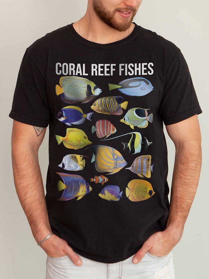 Coral Reef Fishes Shirt – Colorful Saltwater Aquarium Fish Tee for Reef Tank Hobbyists product image (2)