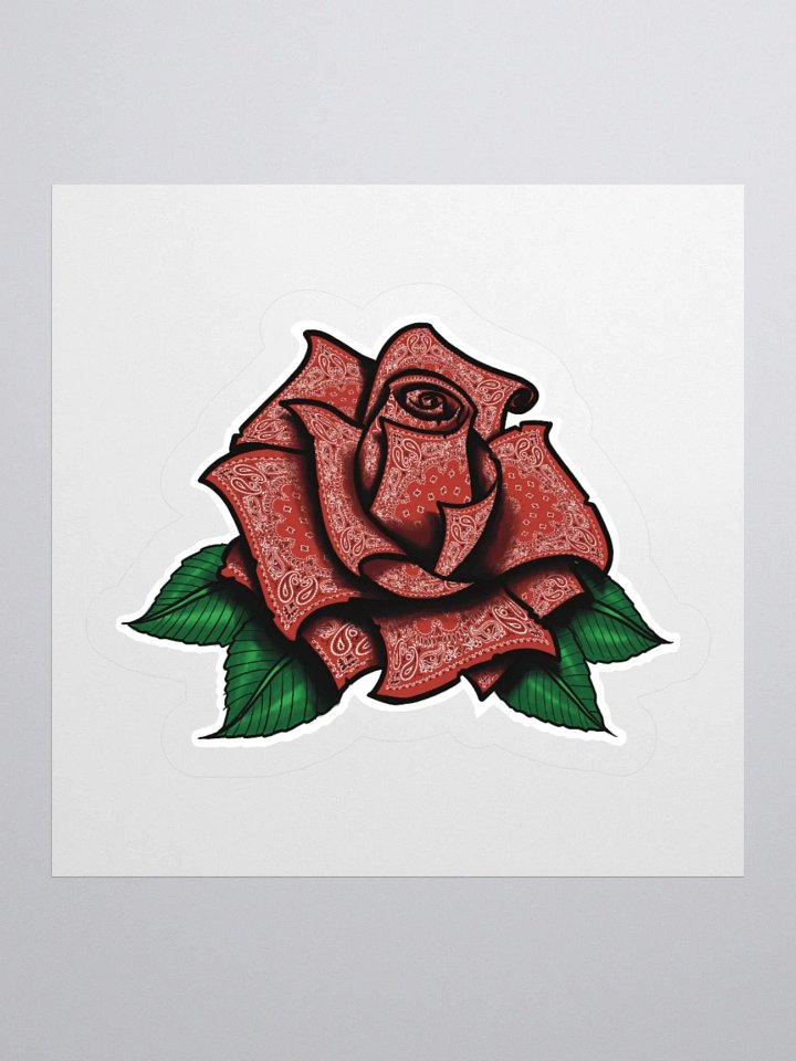Red Rag Rose Sticker product image (1)