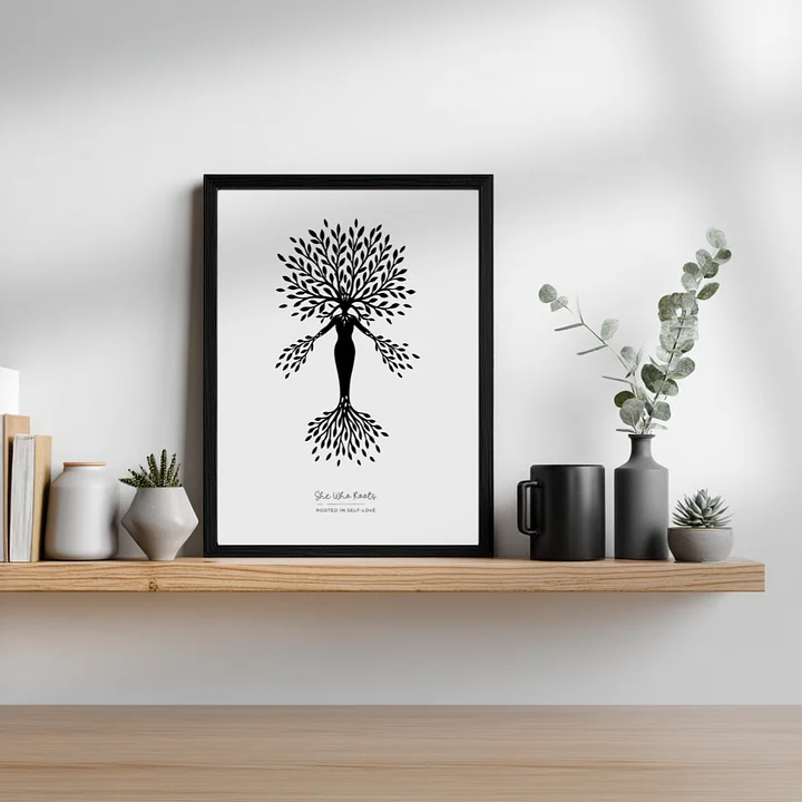 She Who Roots (Divine Feminine Series, Print 1) – Rooted in Self-Love | Tree of Life Art Print product image (2)