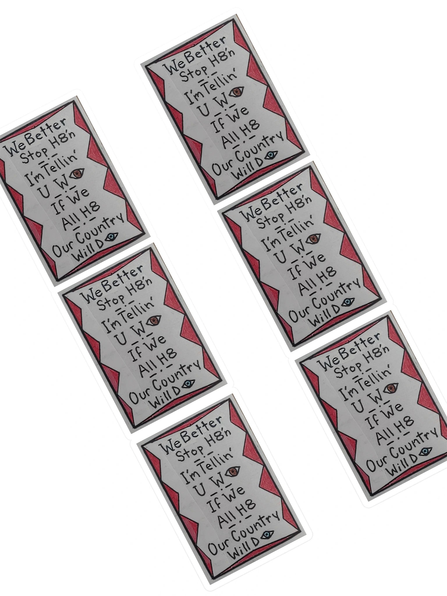 Stop H8'n Sticker Sheet product image (1)