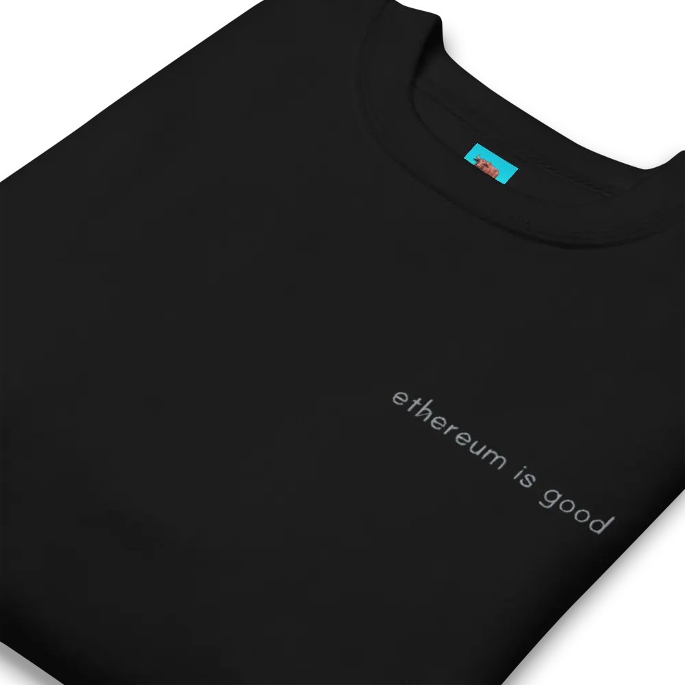 Ethereum is good crewneck (black) product image (12)