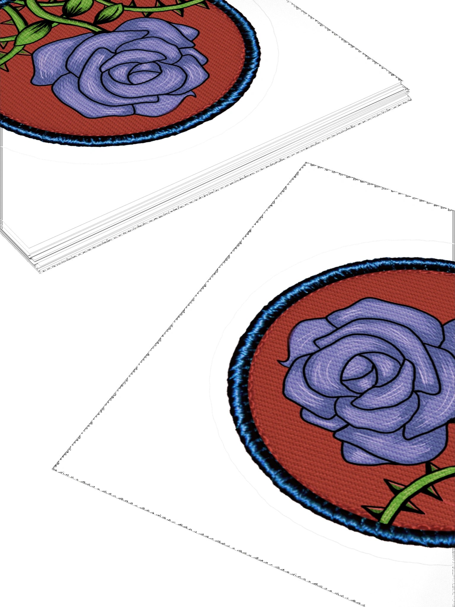 "Blue Rose" patch sticker product image (12)