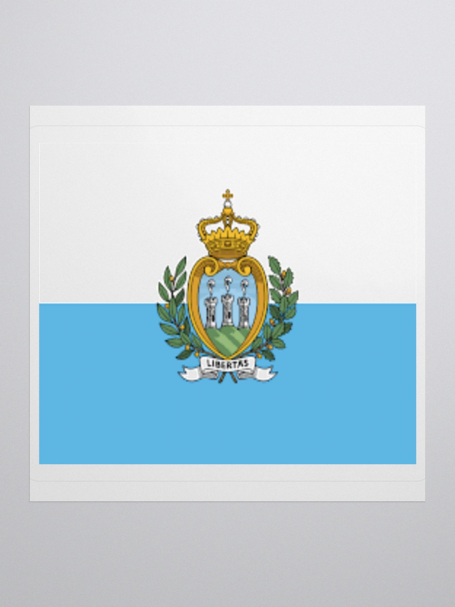 San Marino Flag Sticker - Durable Vinyl for Indoor Use - Multiple Sizes product image (3)