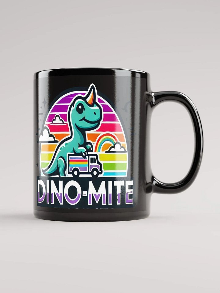 DINO-MITE Black Glossy Mug product image (1)