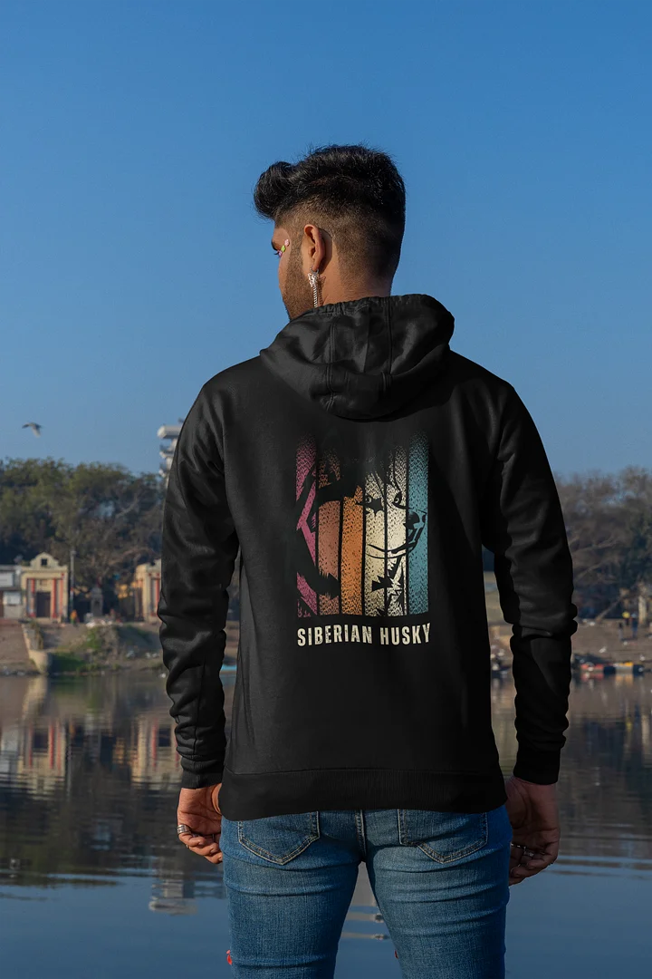Siberian Husky Gradation Color Premium Pullover Hoodie by Lane Seven product image (2)