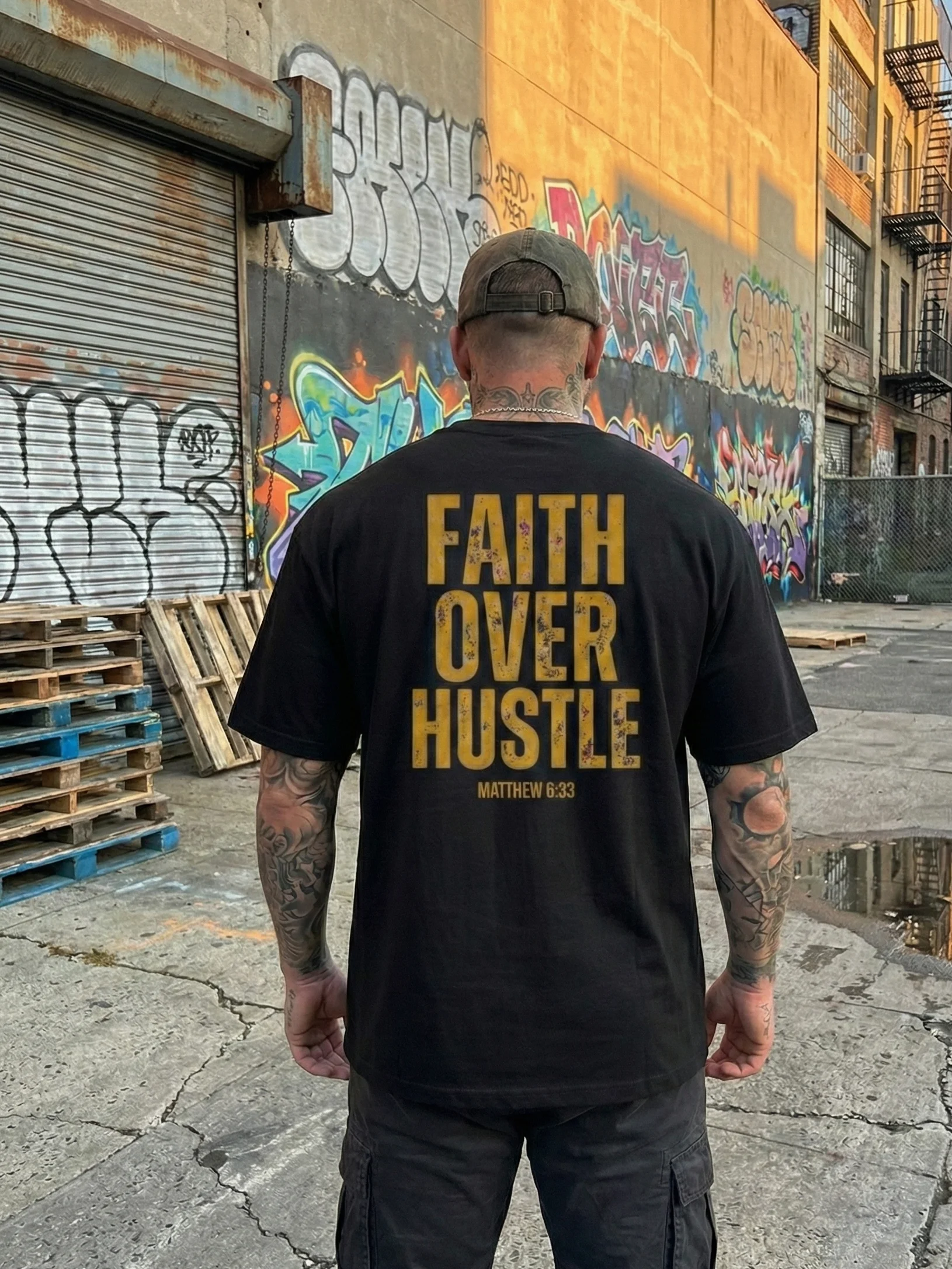 The "God is my CEO" Vintage T-shirt – Faith Over Hustle Edition product image (3)