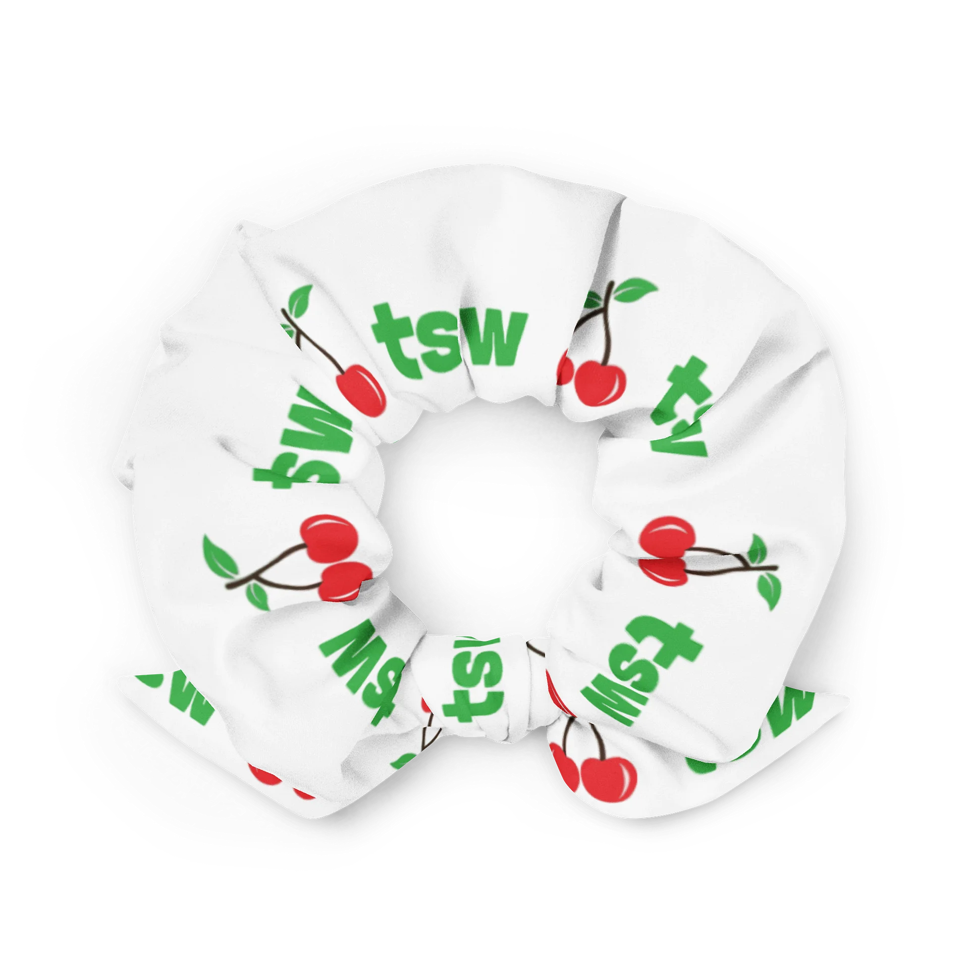 green and red tsw cherries scrunchie product image (2)