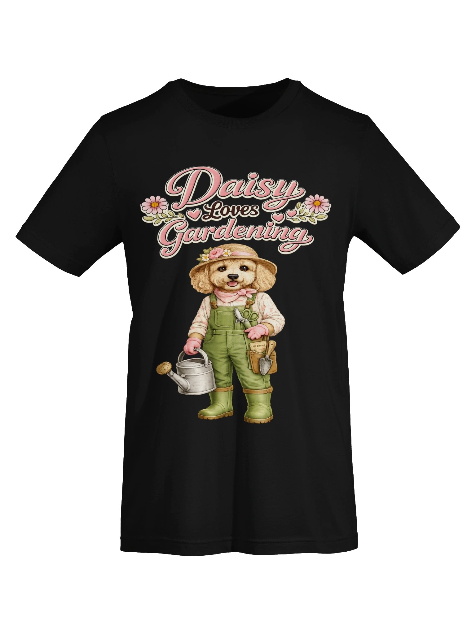 Daisy Loves Gardening Cute Dog Adult Tee product image (5)