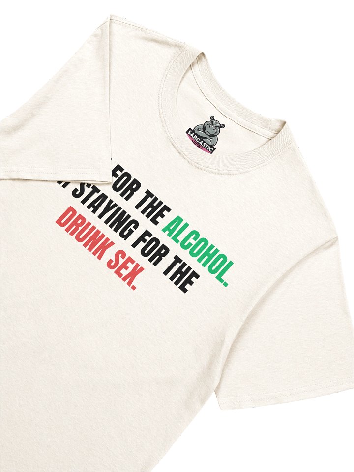 "I Came for the Alcohol" Funny Party Shirt | Sarcastic Hippo Graphic Tee product image (1)
