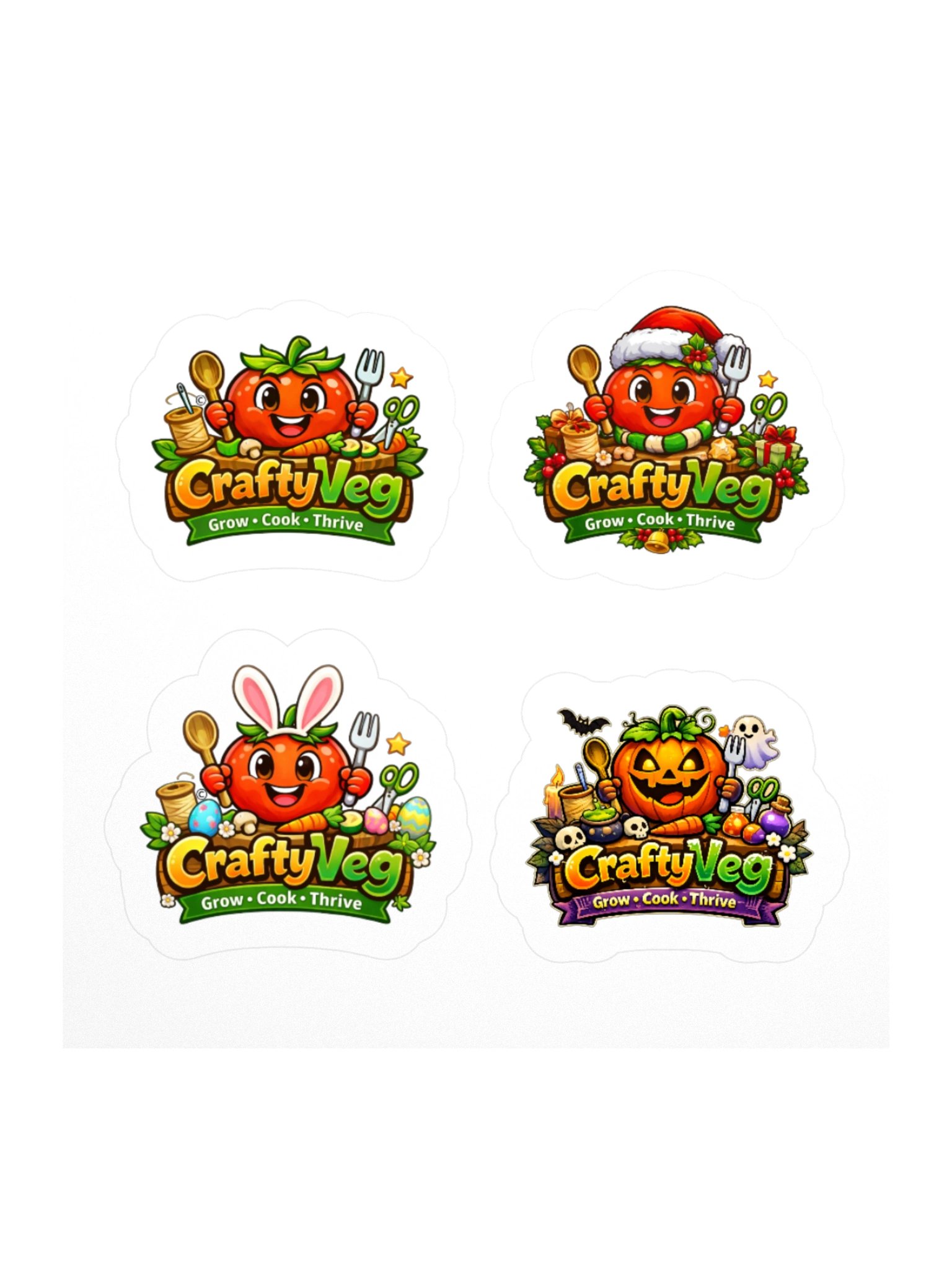 CraftyVeg Seasonal Stickers product image (1)