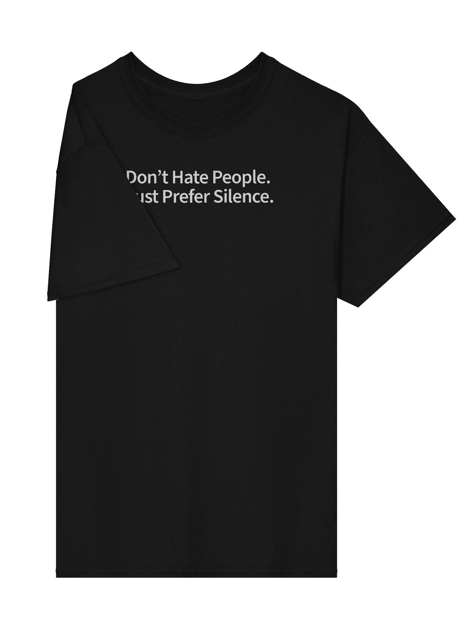 I Don’t Hate People — Statement T-Shirt - White Print product image (15)