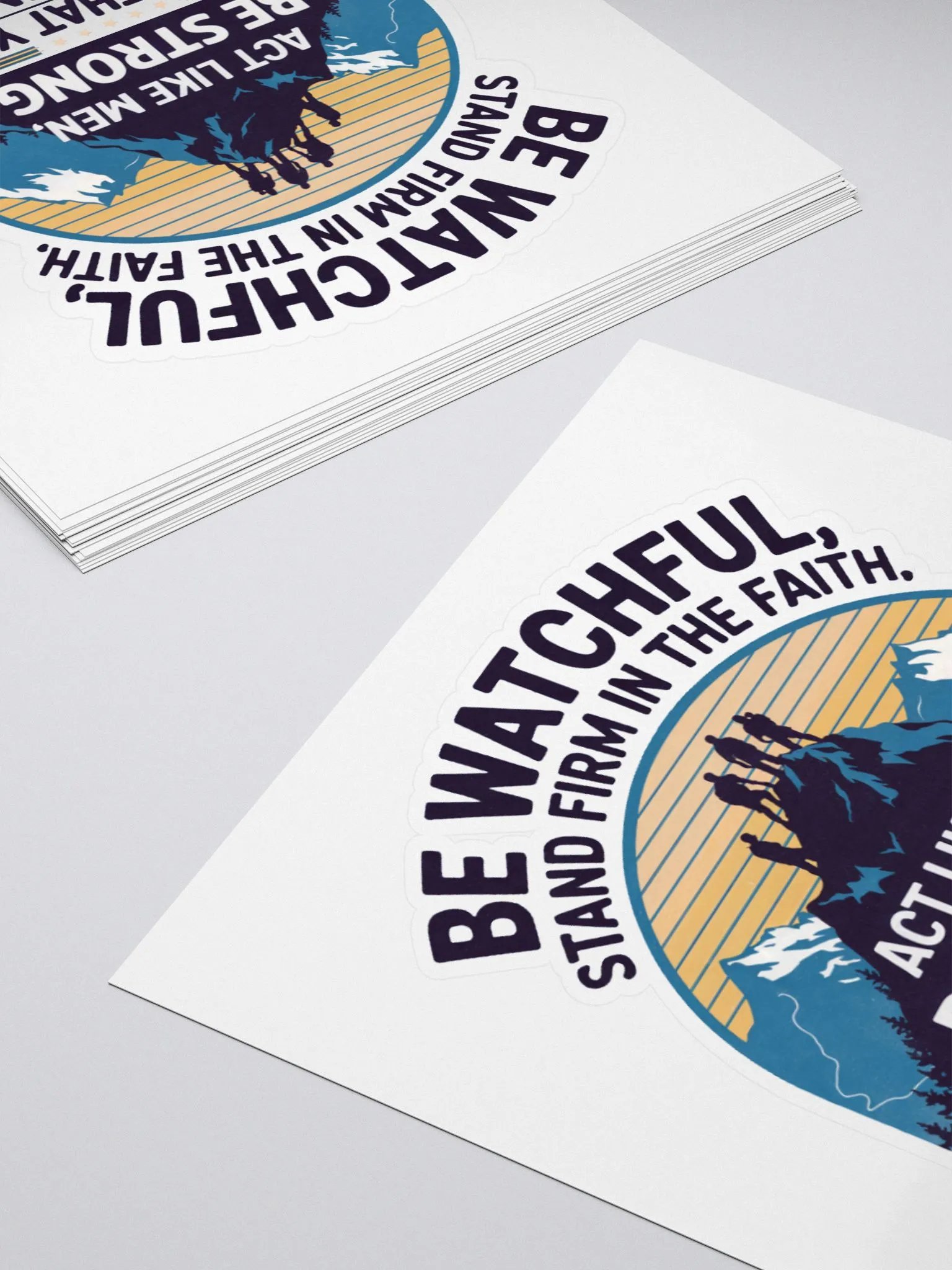 1 Corinthians 16:13-14 Stickers product image (12)