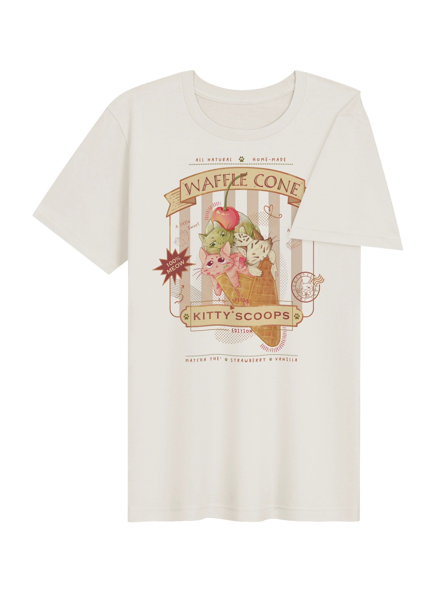 Kitty Scoops Waffle Cone Tee product image (5)