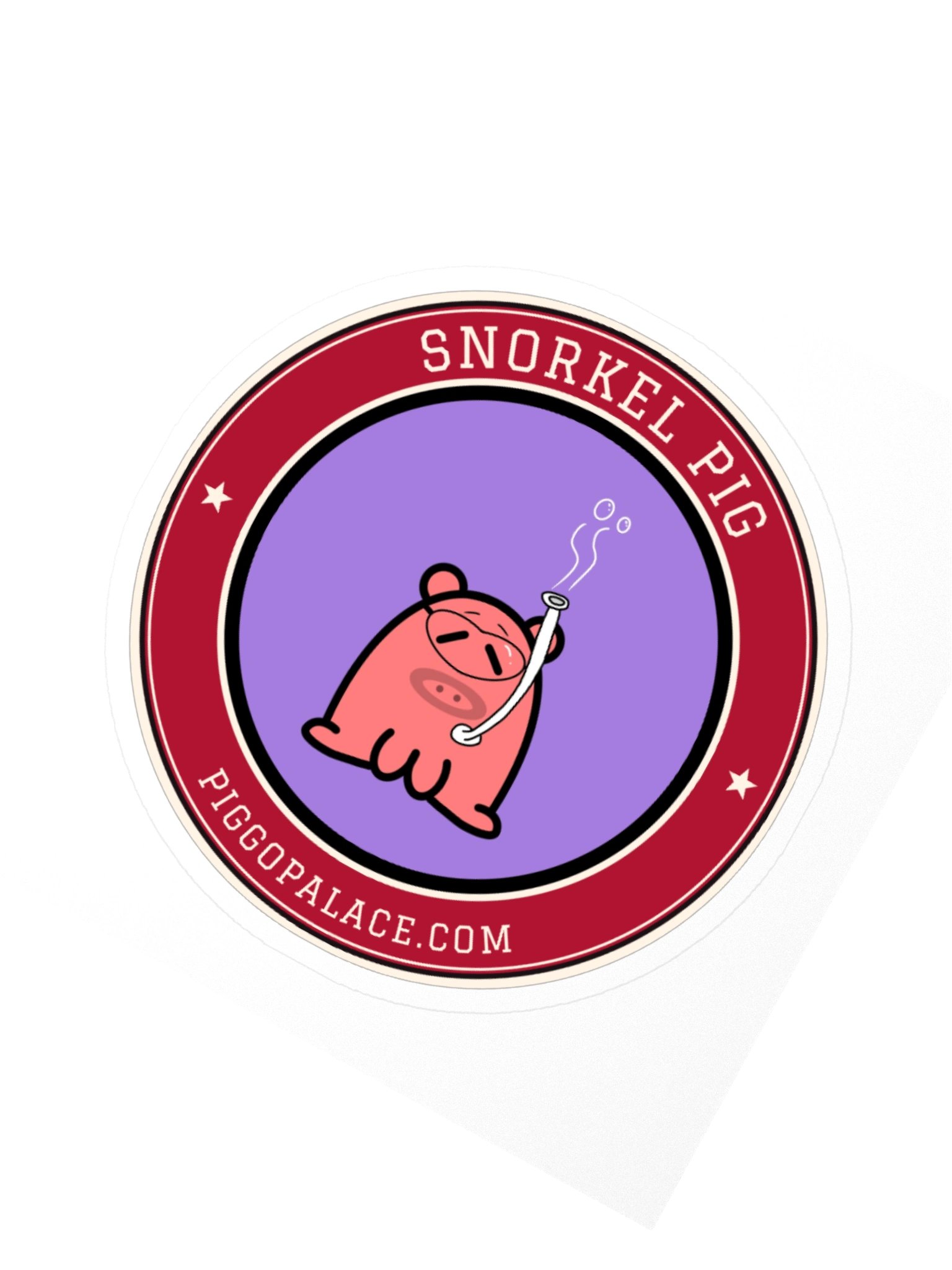 Snorkel Pig Varsity Sticker product image (4)