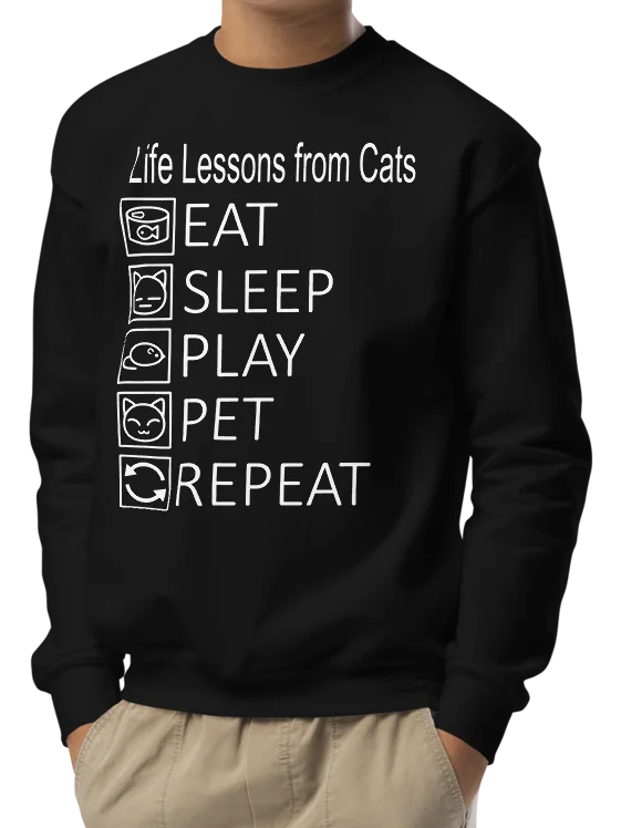 Life Lessons from Cats - Unisex Youth Sweatshirt product image (2)