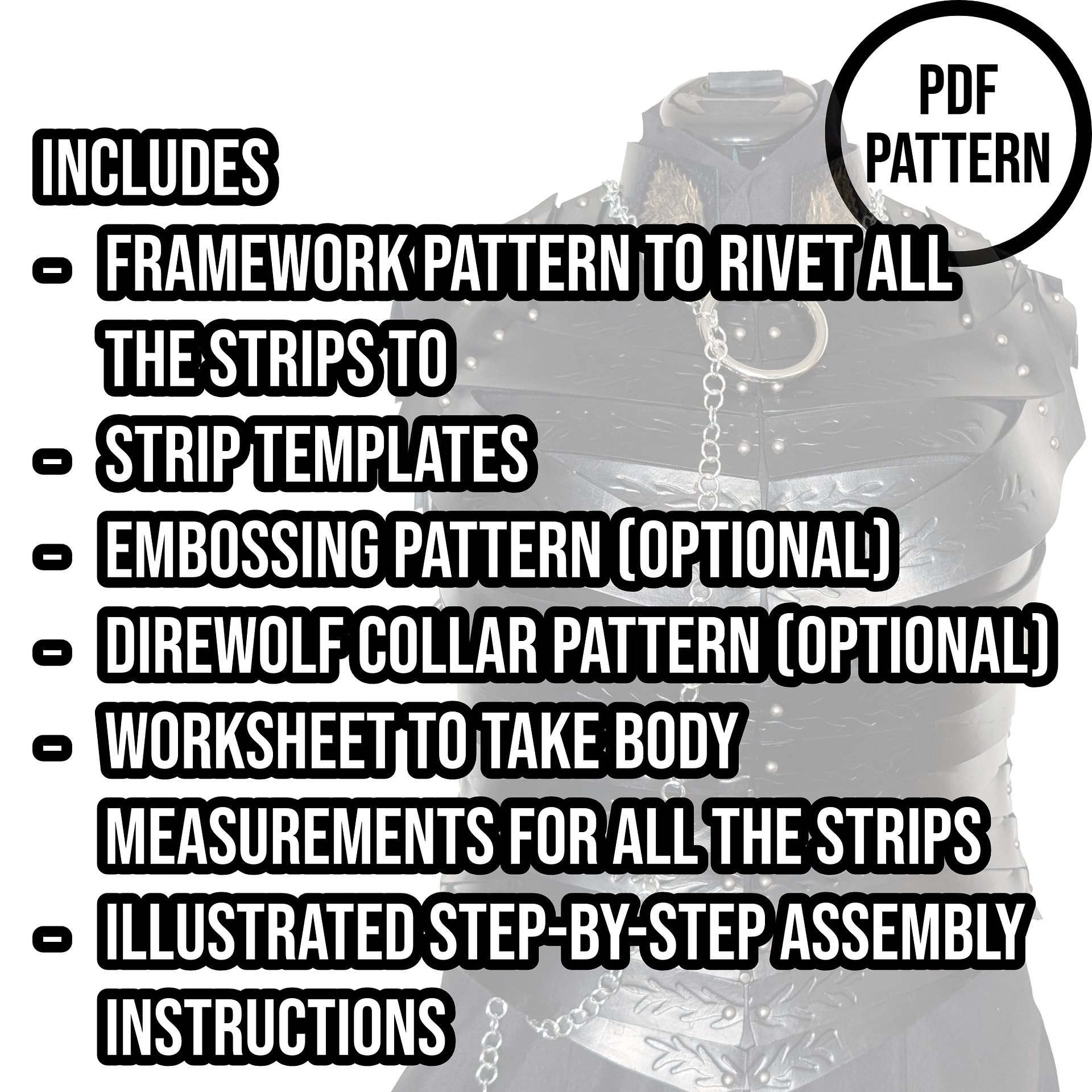 Sansa Leather Armor - PDF Pattern for Cosplay product image (4)