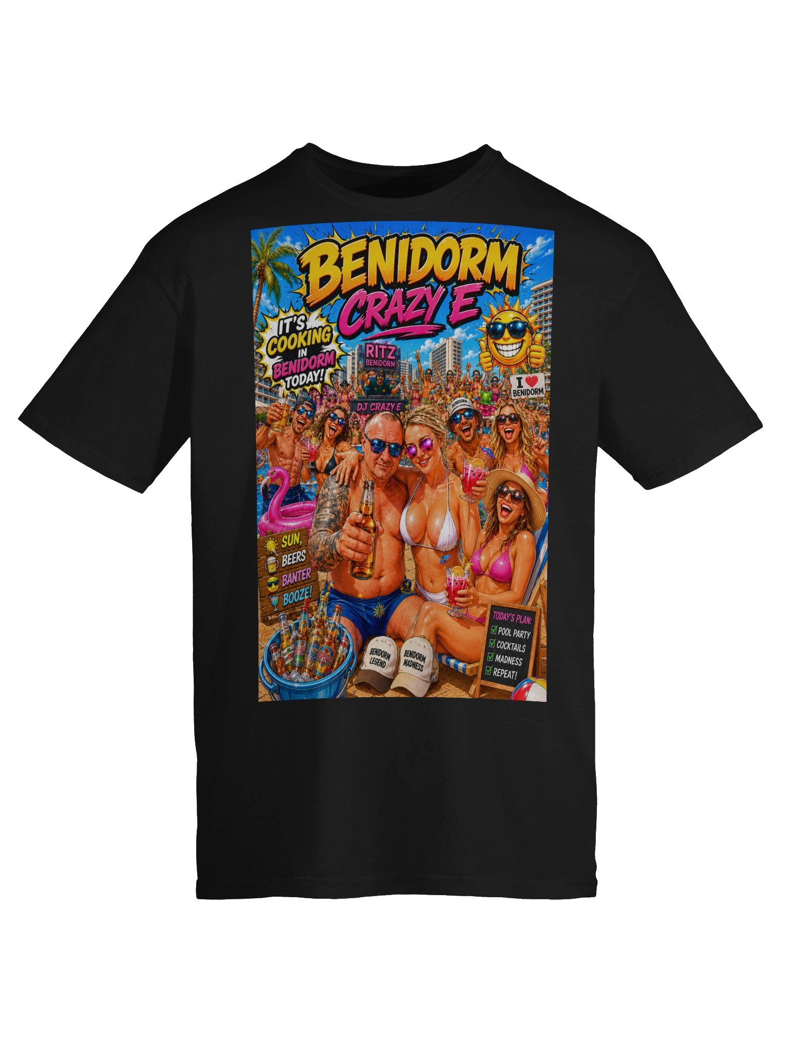Benidorm Crazy E Pool Party Tee product image (54)