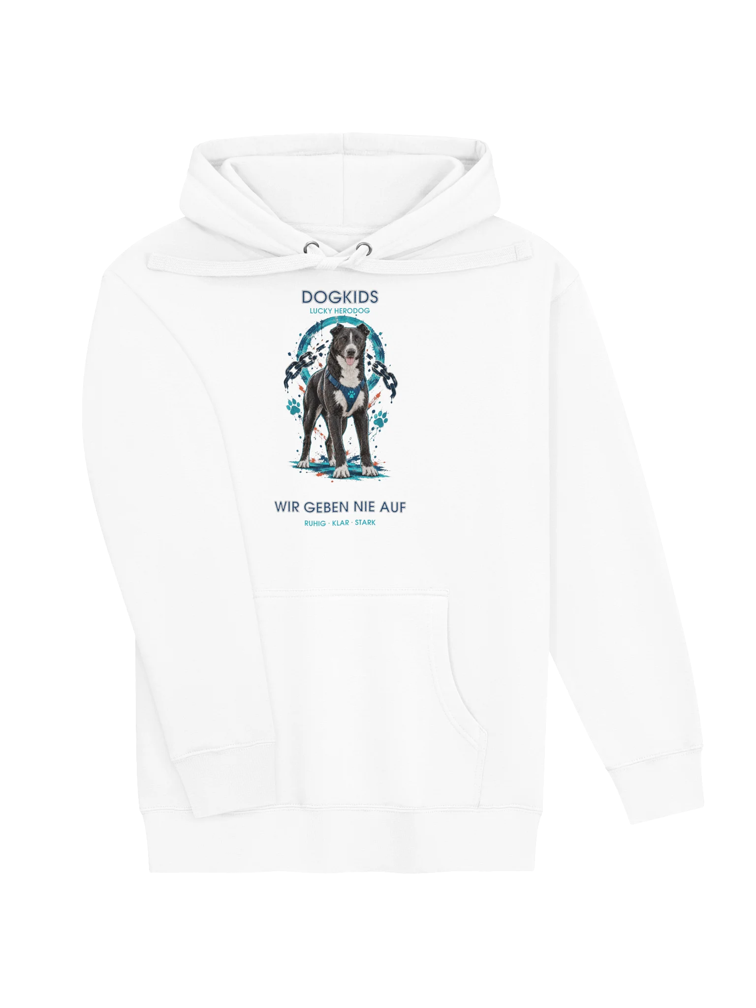 DogKids Wir geben nie auf Premium Hoodie – Lucky HeroDog product image (6)