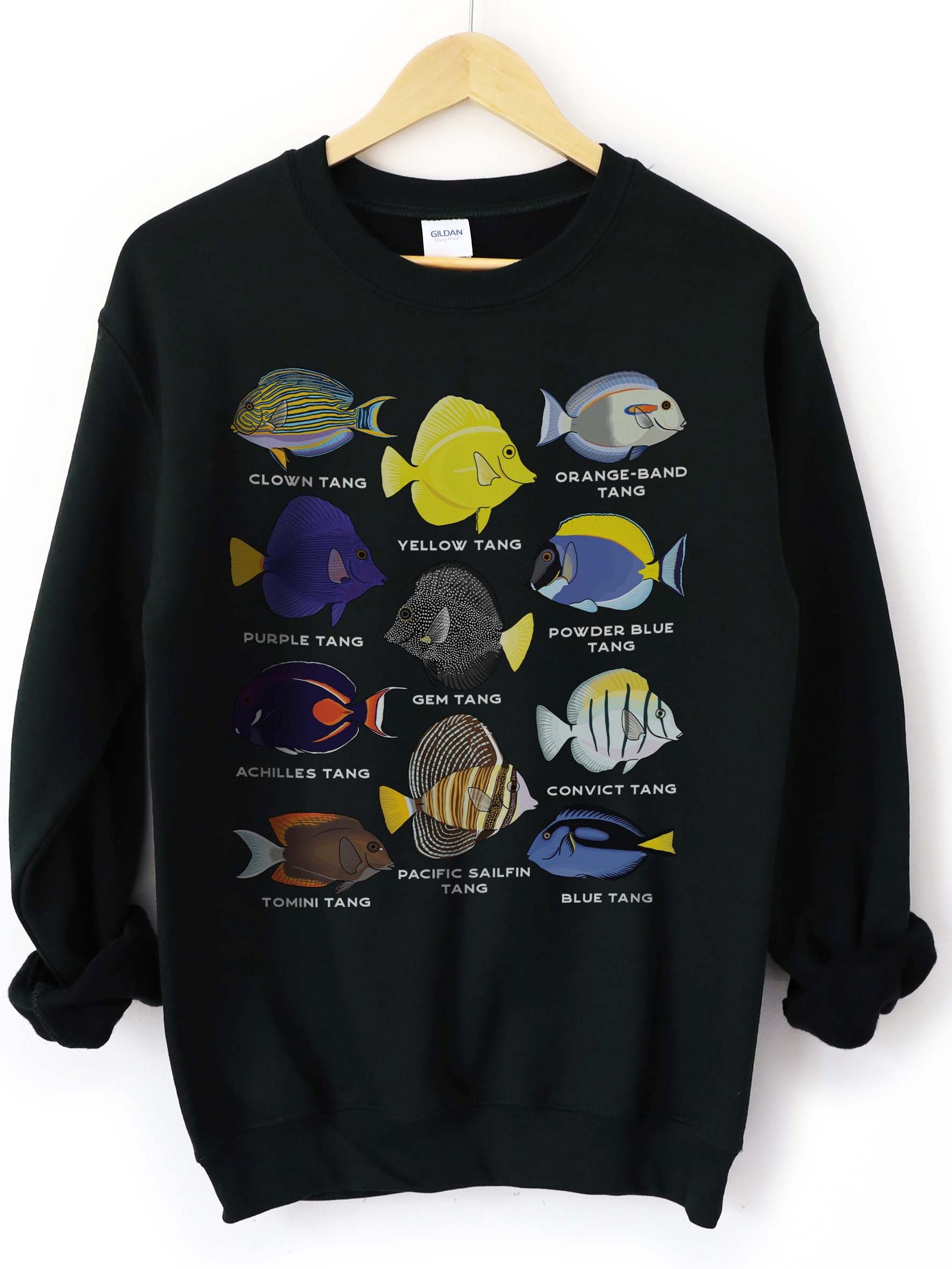 Tang Police(Front and Back Prints) Sweatshirt for Reef Aquarium Lovers product image (1)