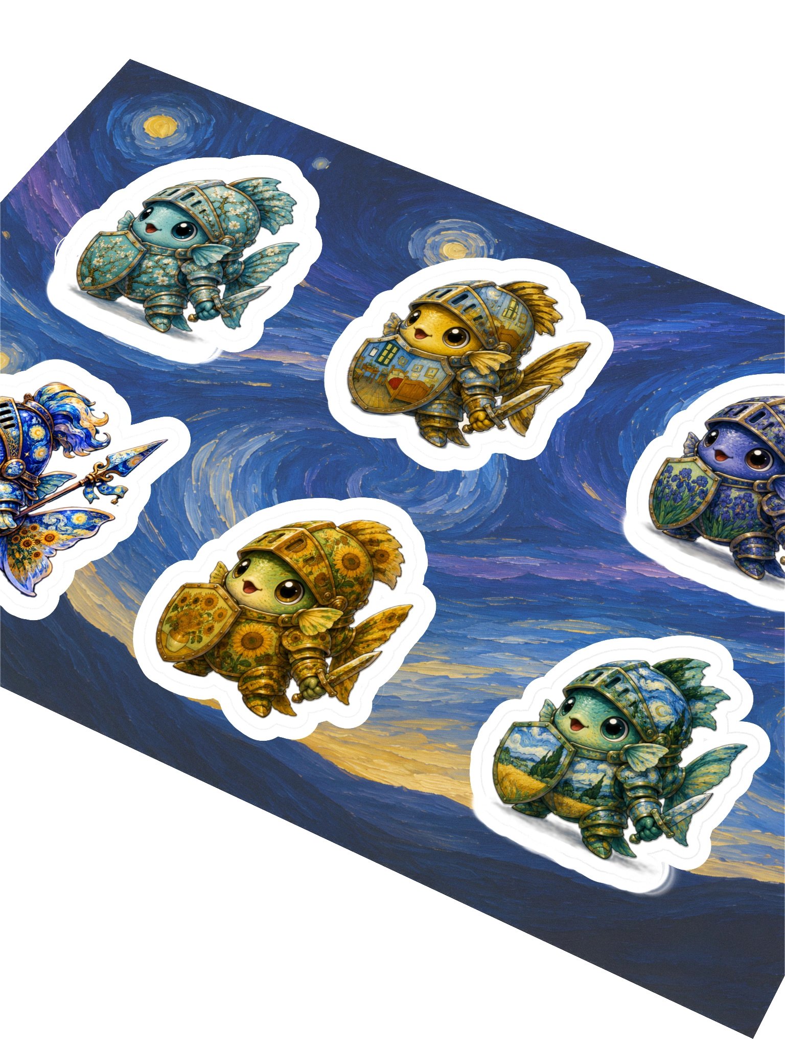 Van Gogh Fish Sticker Sheet product image (2)