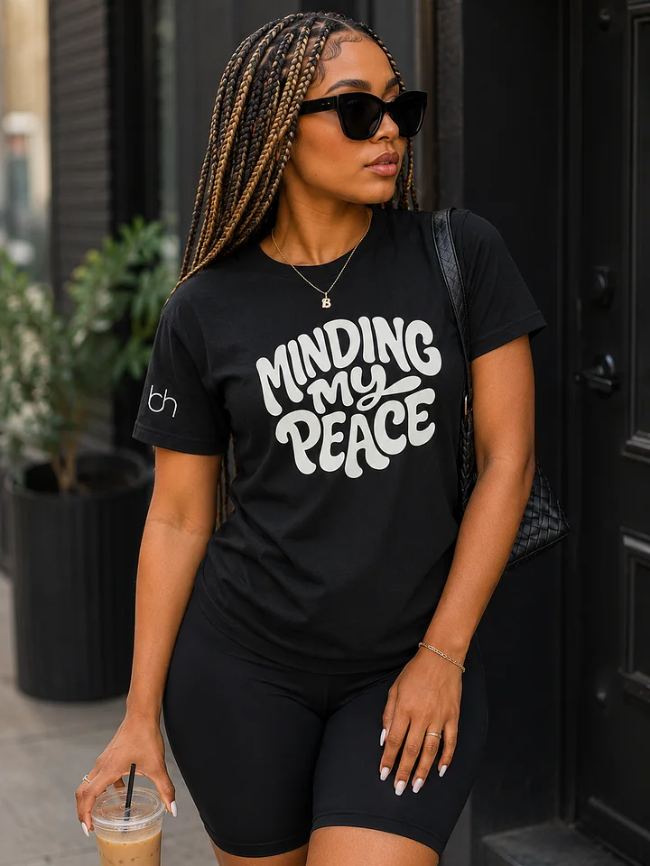 Minding My Peace Tee™ | Woman's Fitted Front Graphic product image (1)