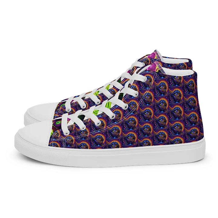 Men's Canvas High tops-House of Rahly Design, One Eye Strange. product image (10)