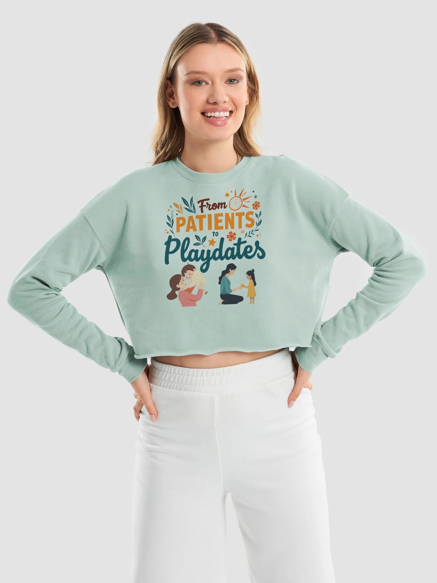 from Patients to Playdates Fleece Crop Sweatshirt product image (43)