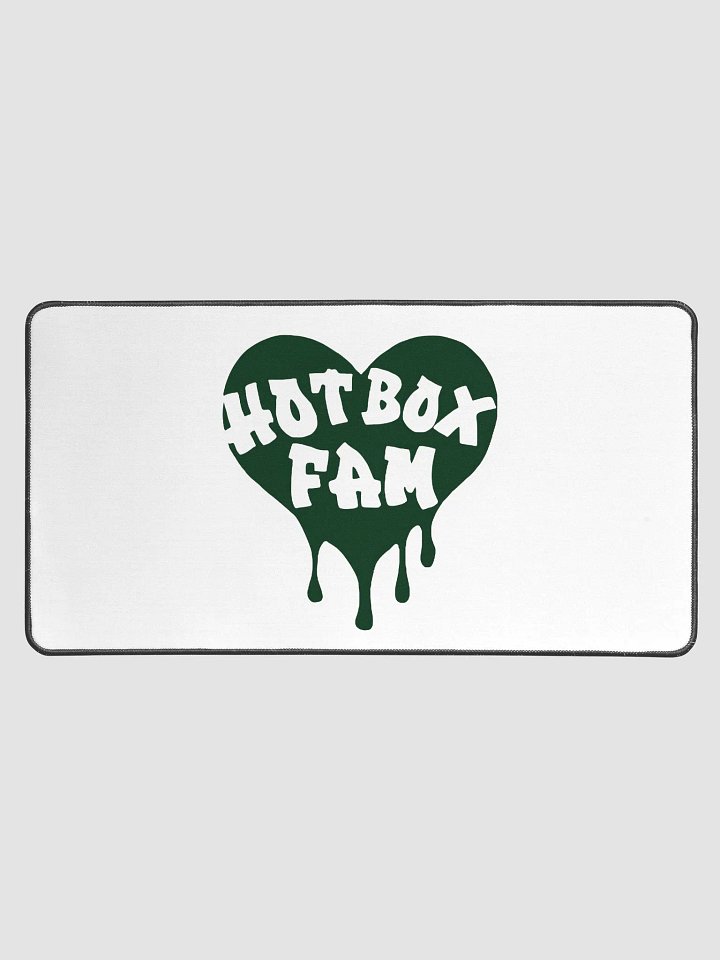 HOT BOX FAM TRANSPARENT DARK GREEN LOGO DESK MAT product image (1)