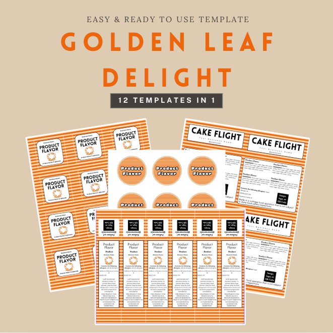 Golden Leaf Delight Template Bundle product image (1)