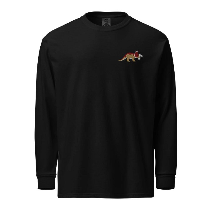 Triceratops Embroidered Long Sleeve T Shirt product image (1)