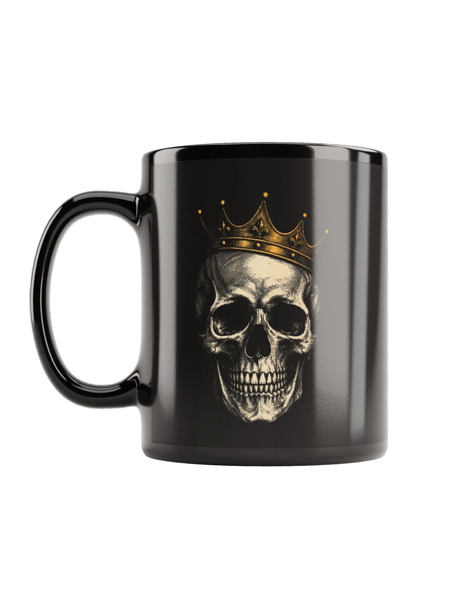 Crowned Skull Mug, Black